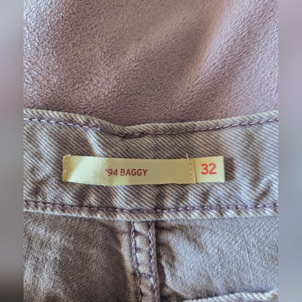 Levi's Lavender Mid Rise '94 Baggy Denim Jeans 32 x 31 NWT - Picture 7 of 14